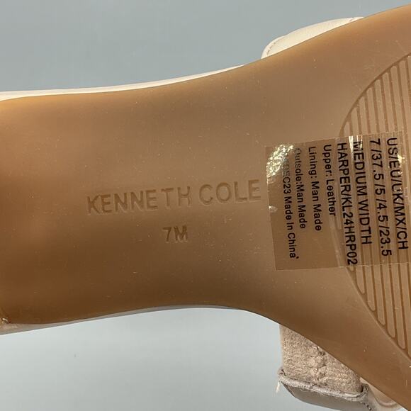 NEW Kenneth Cole Women’s Harper Open Toe Sandals Beige Size 7M - Picture 5 of 10